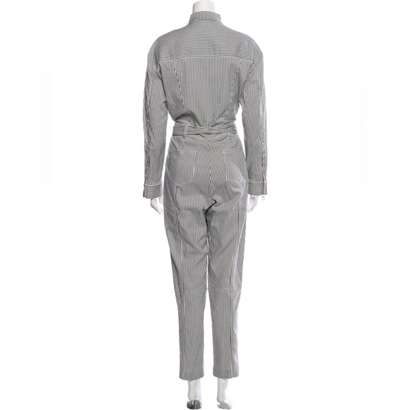 Jonathan simkhai one piece striped denim jumper with zippers size 4 - Picture 10 of 11